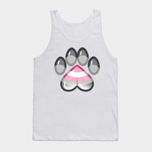 LGBTQ+ Pride Heart Paws - Demigirl Tank Top